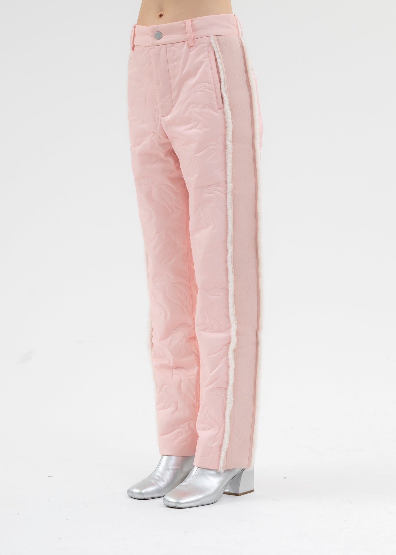 PINK QUILTED PHOENIX TROUSERS - 2