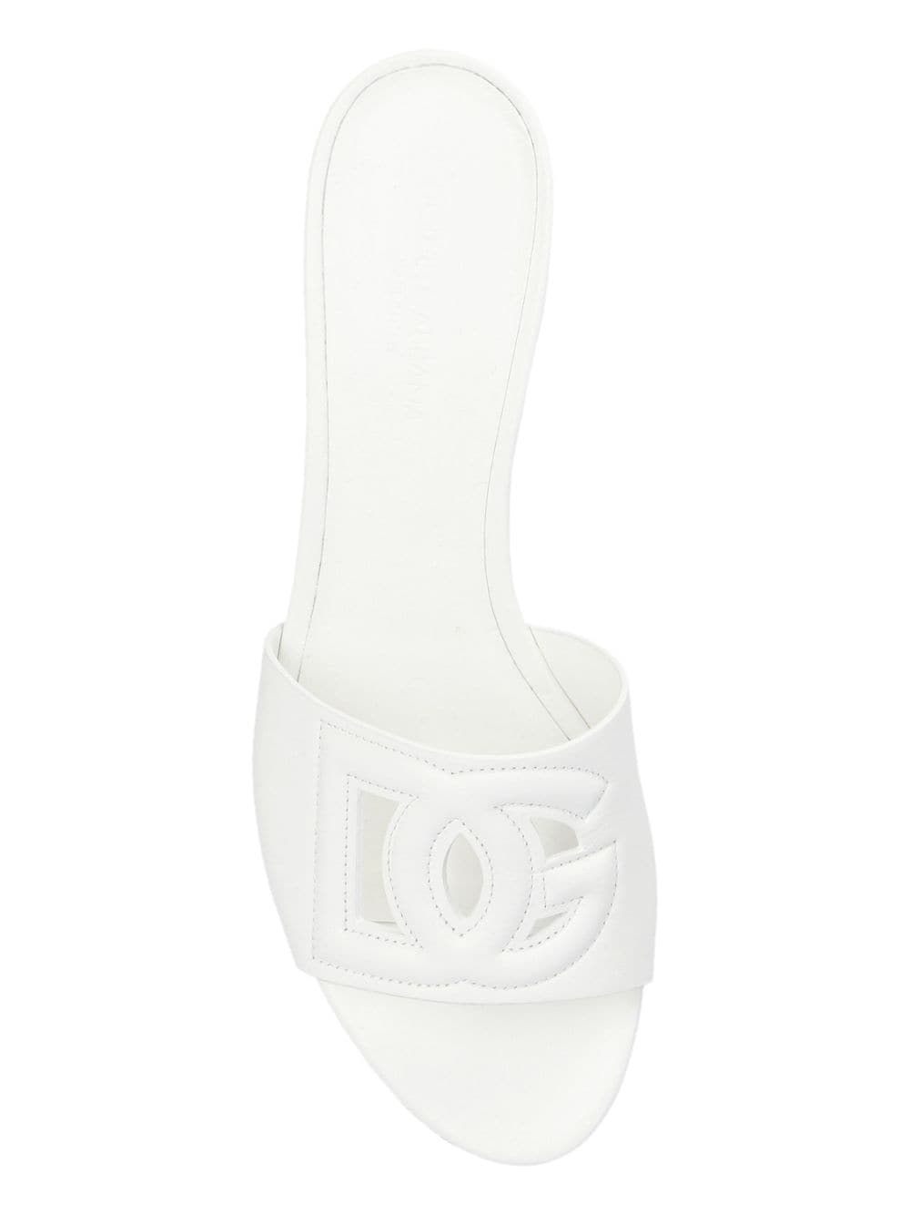logo-embossed mules - 6