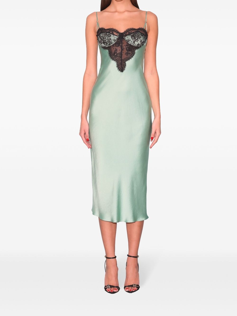 Frankie lace cupped slip dress - 2
