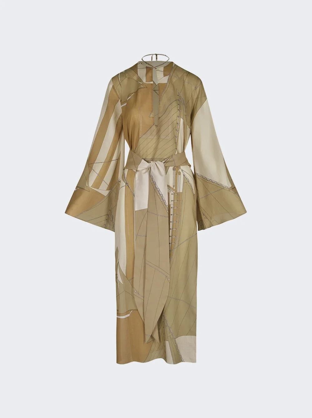 Aqua Cruiser Tunic Dress Sand And Ecru - 1