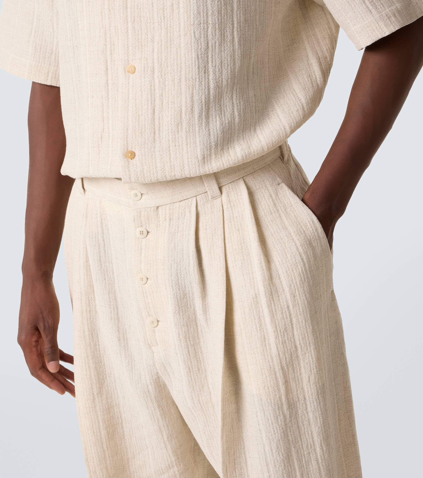 Fernando cotton and linen wide-leg pants - 5