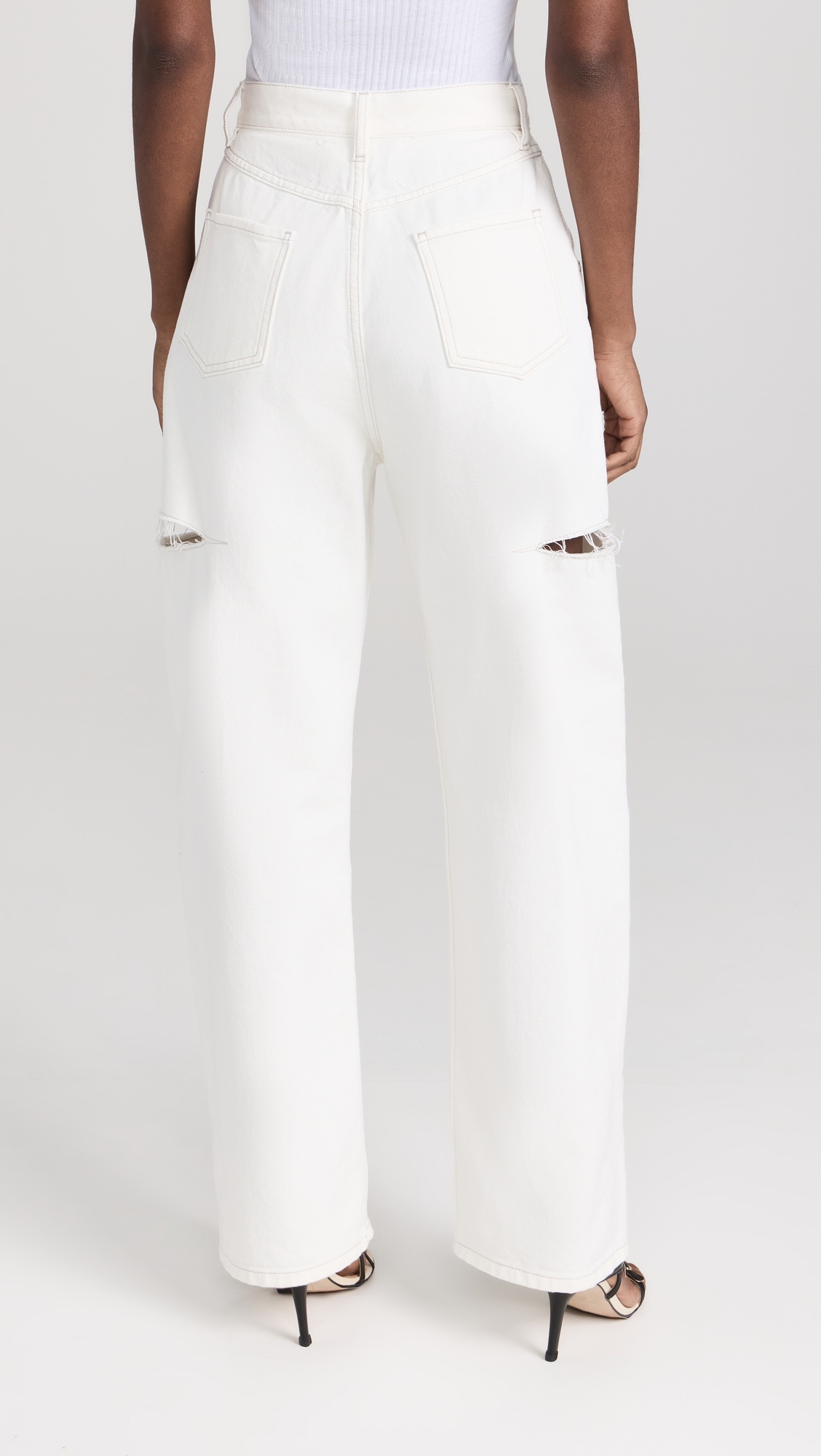 Denim Jeans with Slash Details - 2