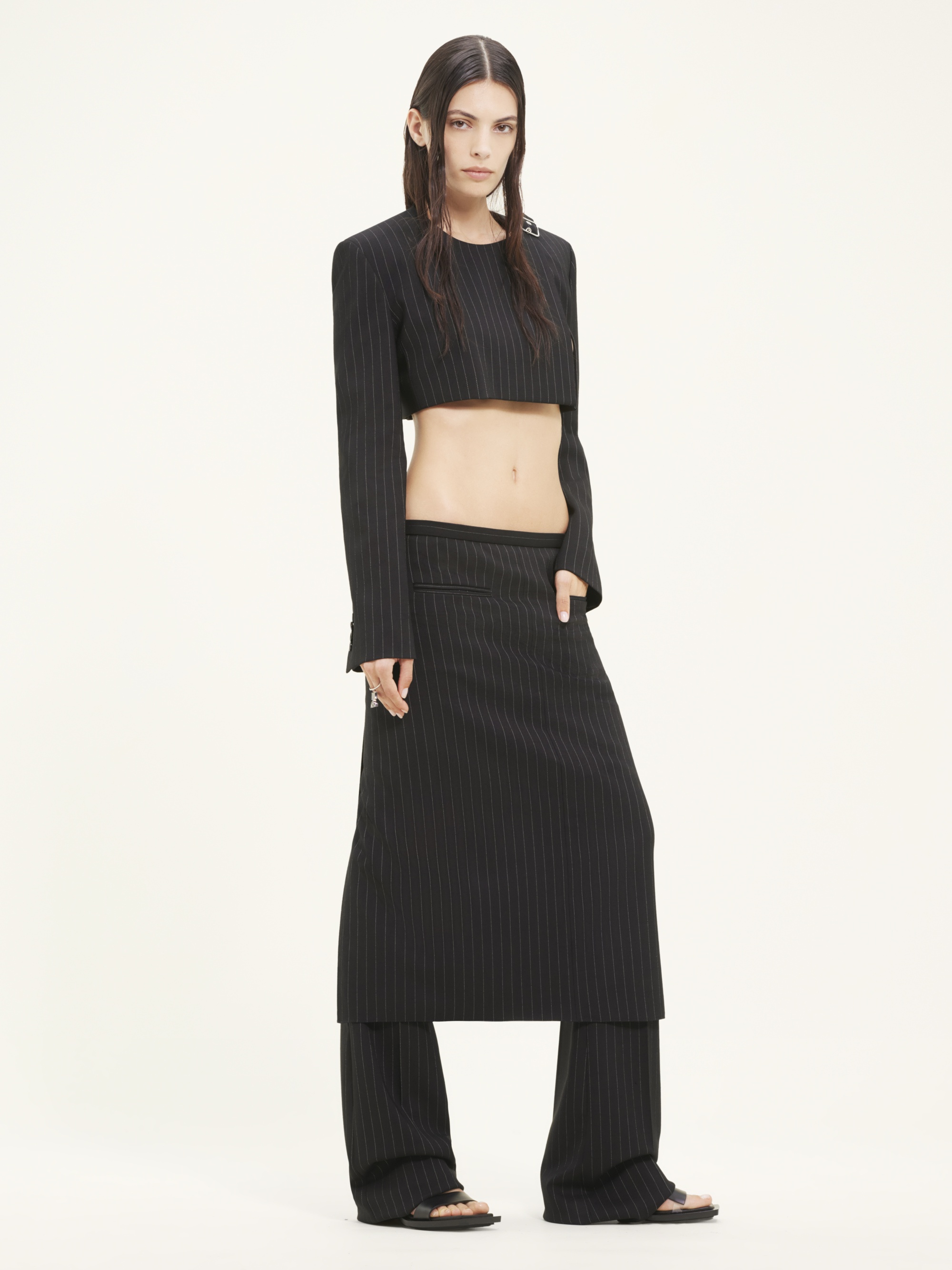 HERITAGE PINSTRIPES LONG SKIRT - 3