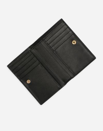 Dolce & Gabbana Small calfskin wallet with branded plate outlook