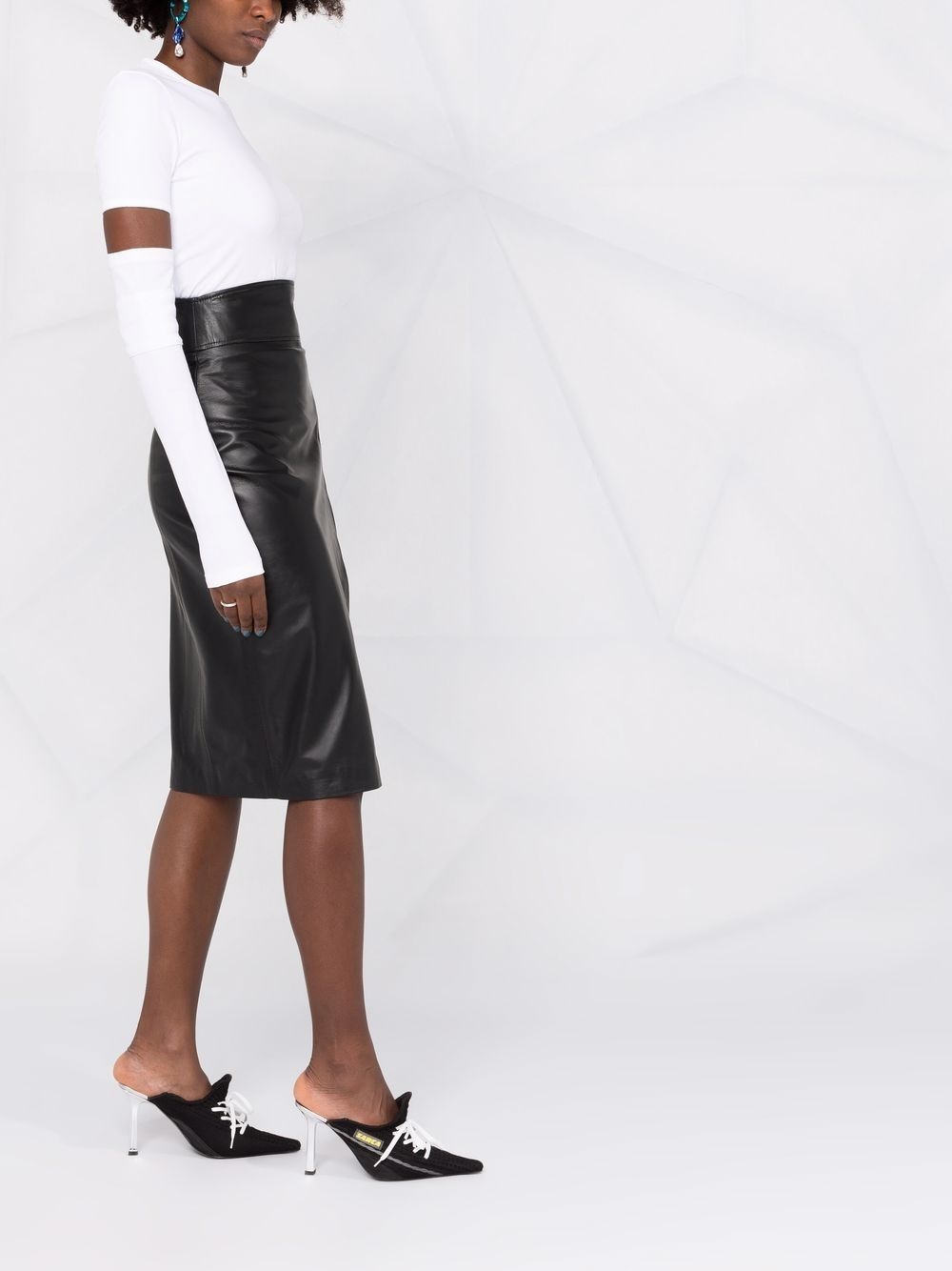 Laura leather pencil skirt - 6