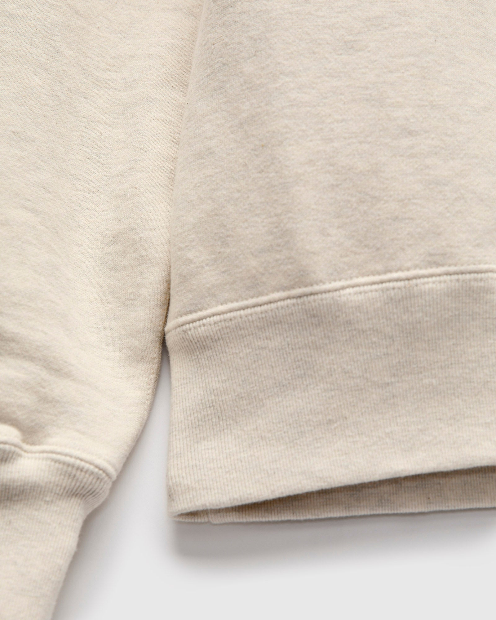 Azuma-Knit Fleece Crewneck Sweater in Oatmeal - 5