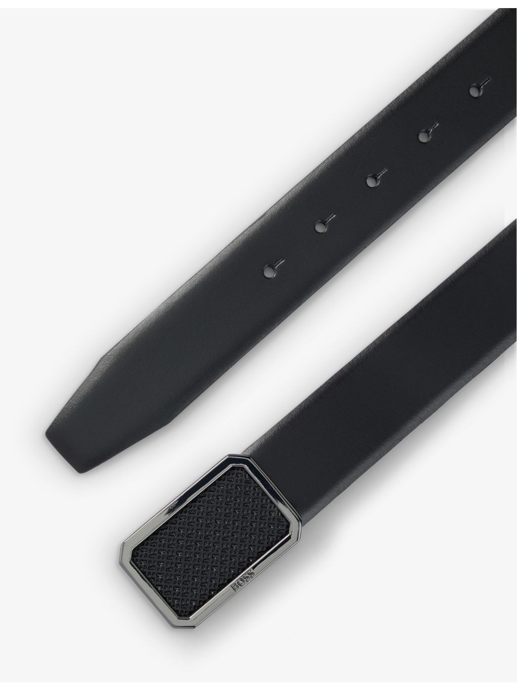 Monogram-plaque leather belt - 2