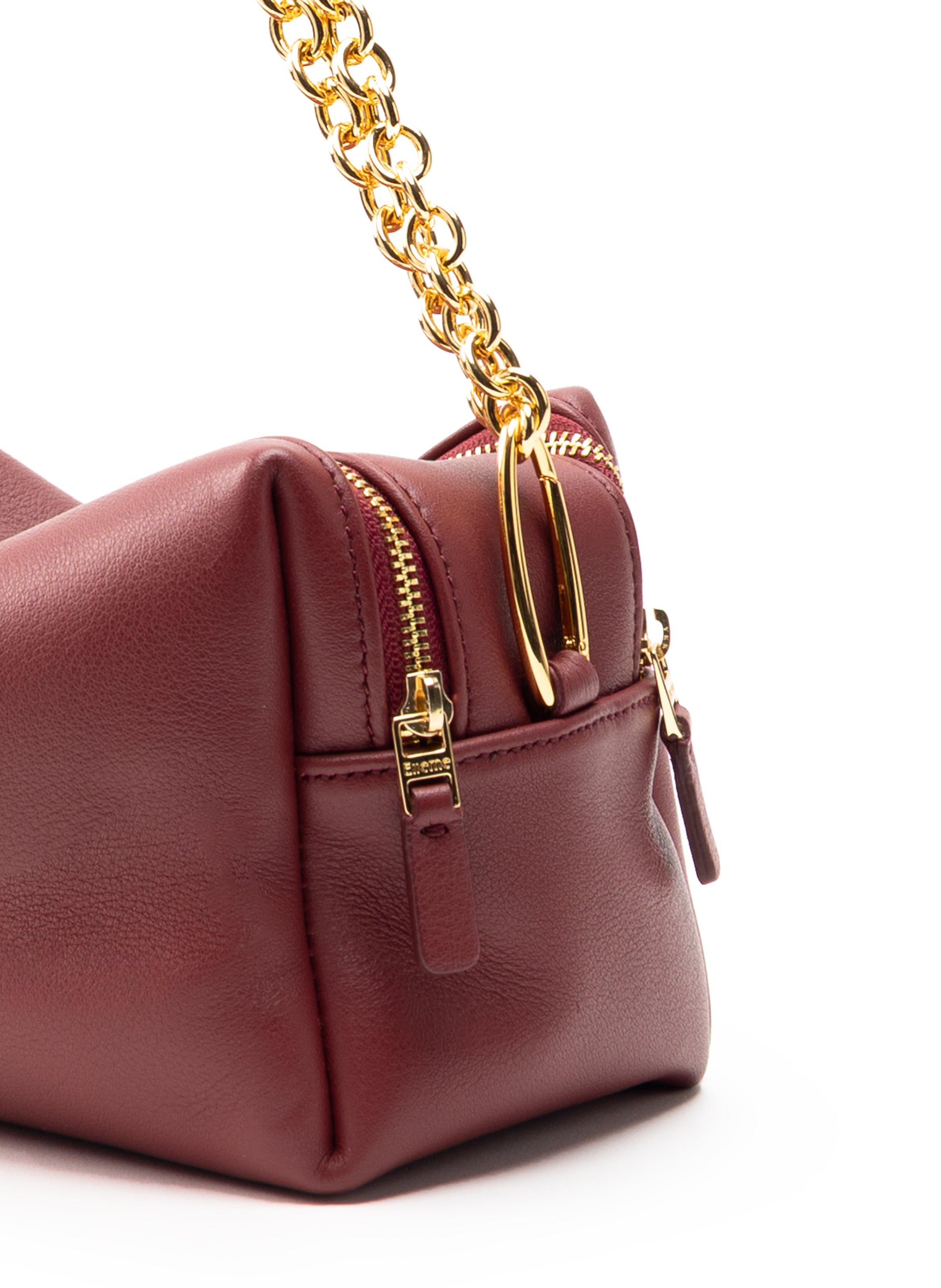 Trousse Chain Leather Burgundy - 3