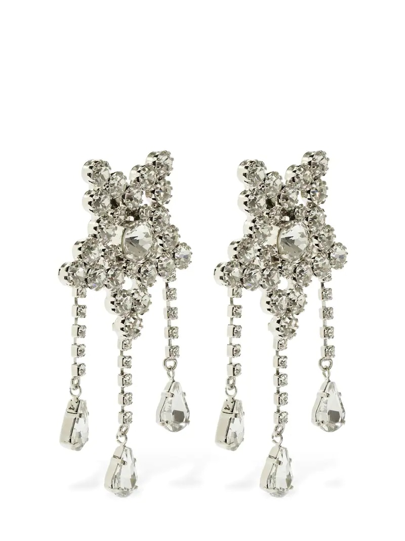 STAR CRYSTAL CLIP-ON EARRINGS W/ FRINGES - 3