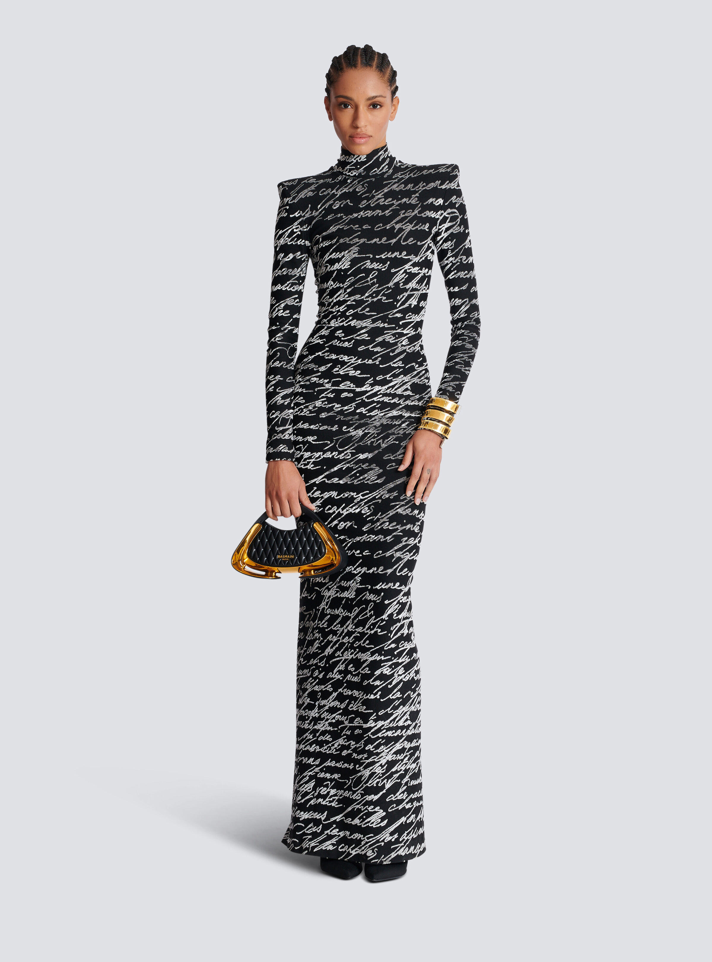 Long "Love Letter" jacquard knit dress - 2