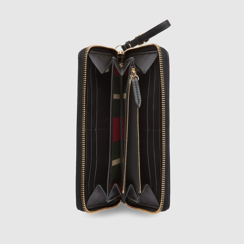 GUCCI GG Emblem zip around wallet outlook