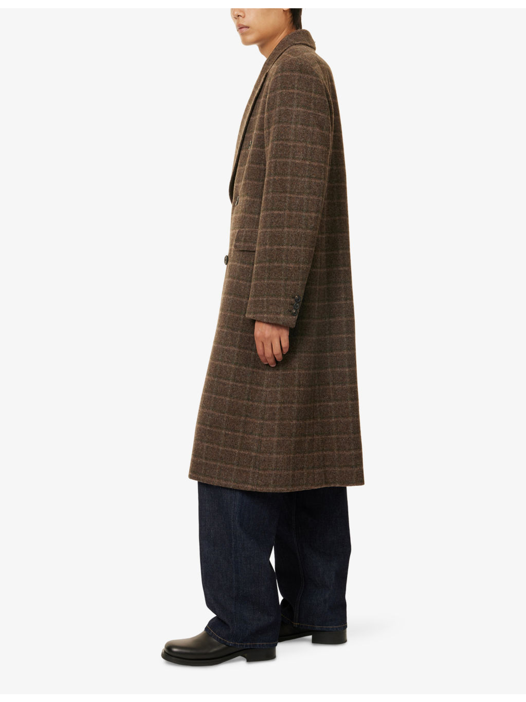 Whale Double-Breasted Wool Coat - 3