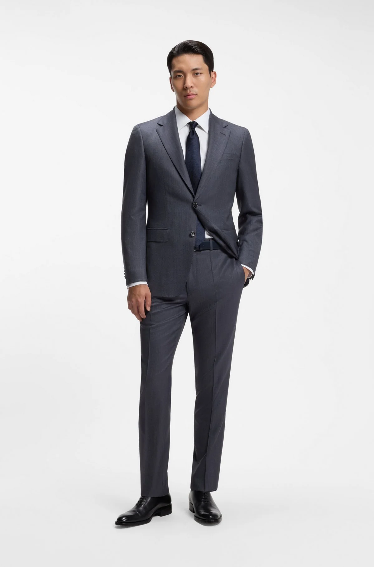 TWO-PIECE REGULAR-FIT SUIT IN ITALIAN VIRGIN WOOL - 1