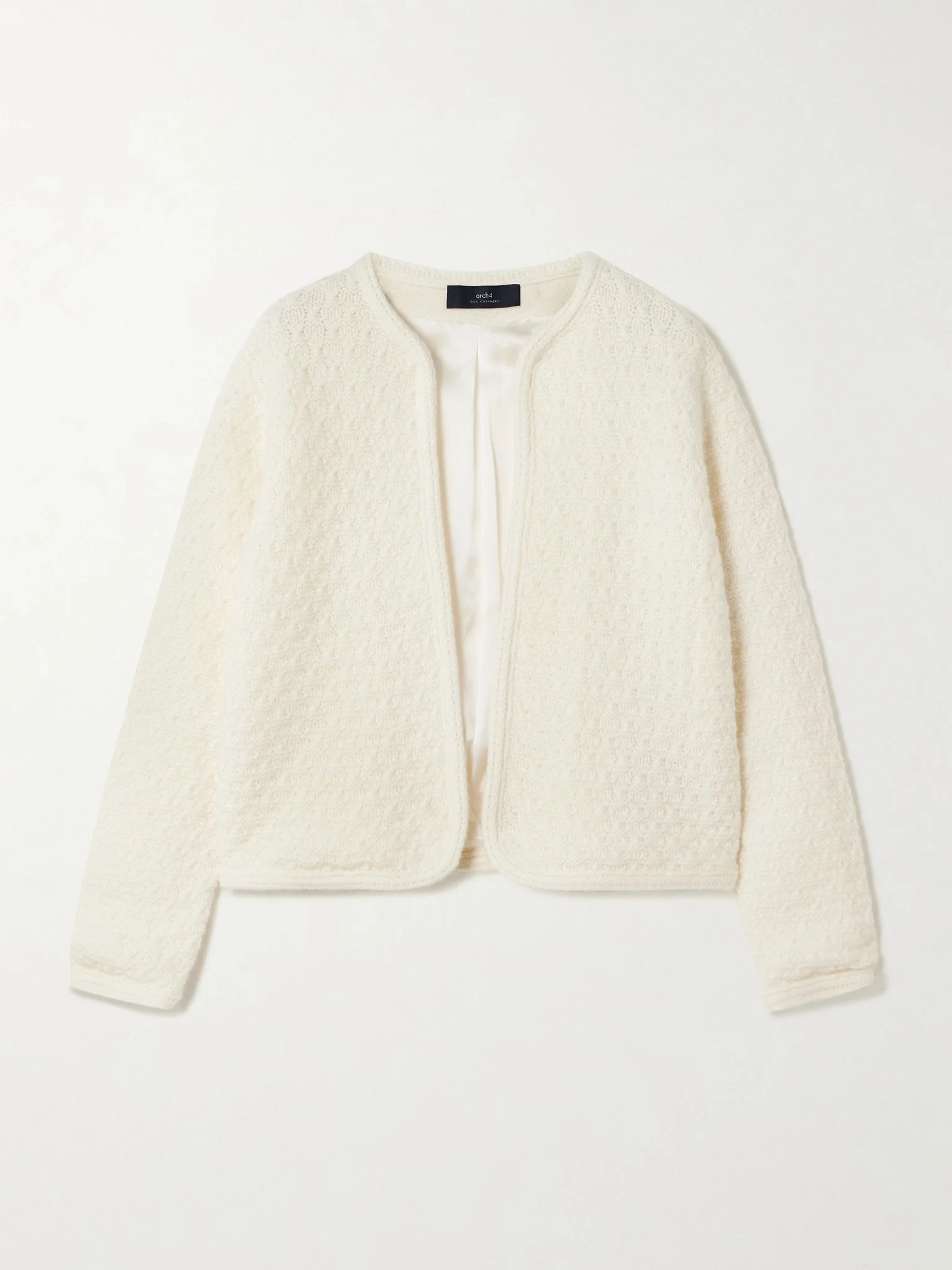 The Tate organic cashmere cardigan Ivory - 1