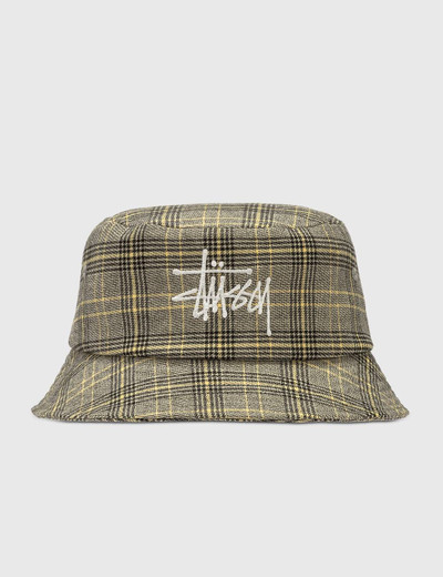 Stüssy Big Logo Plaid Bucket Hat outlook