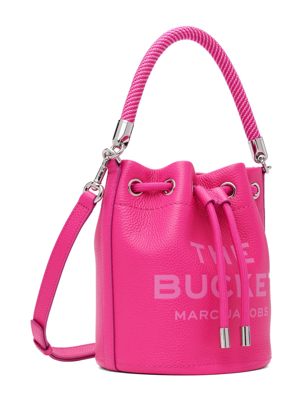 Pink 'The Leather Bucket' Bag - 2