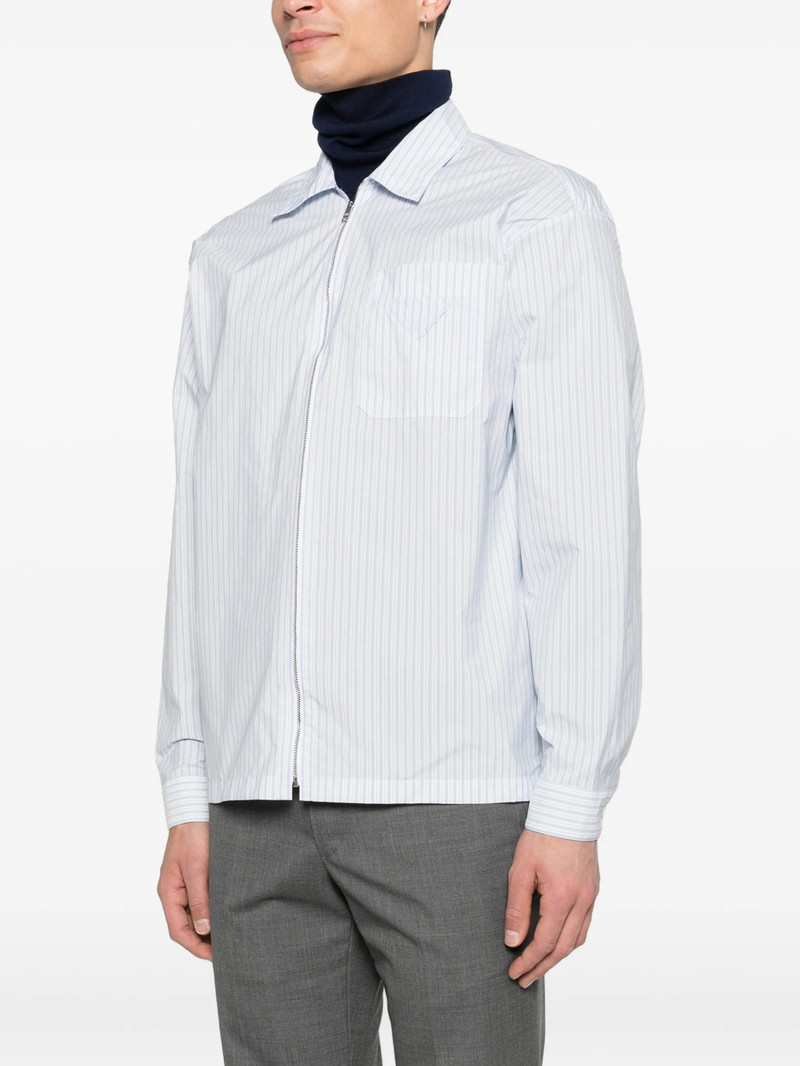 Prada Prada Striped Zip-up Shirt outlook