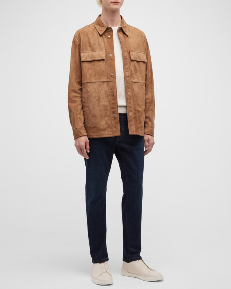 ZEGNA Men's 5-Pocket Dark Wash Denim Jeans outlook