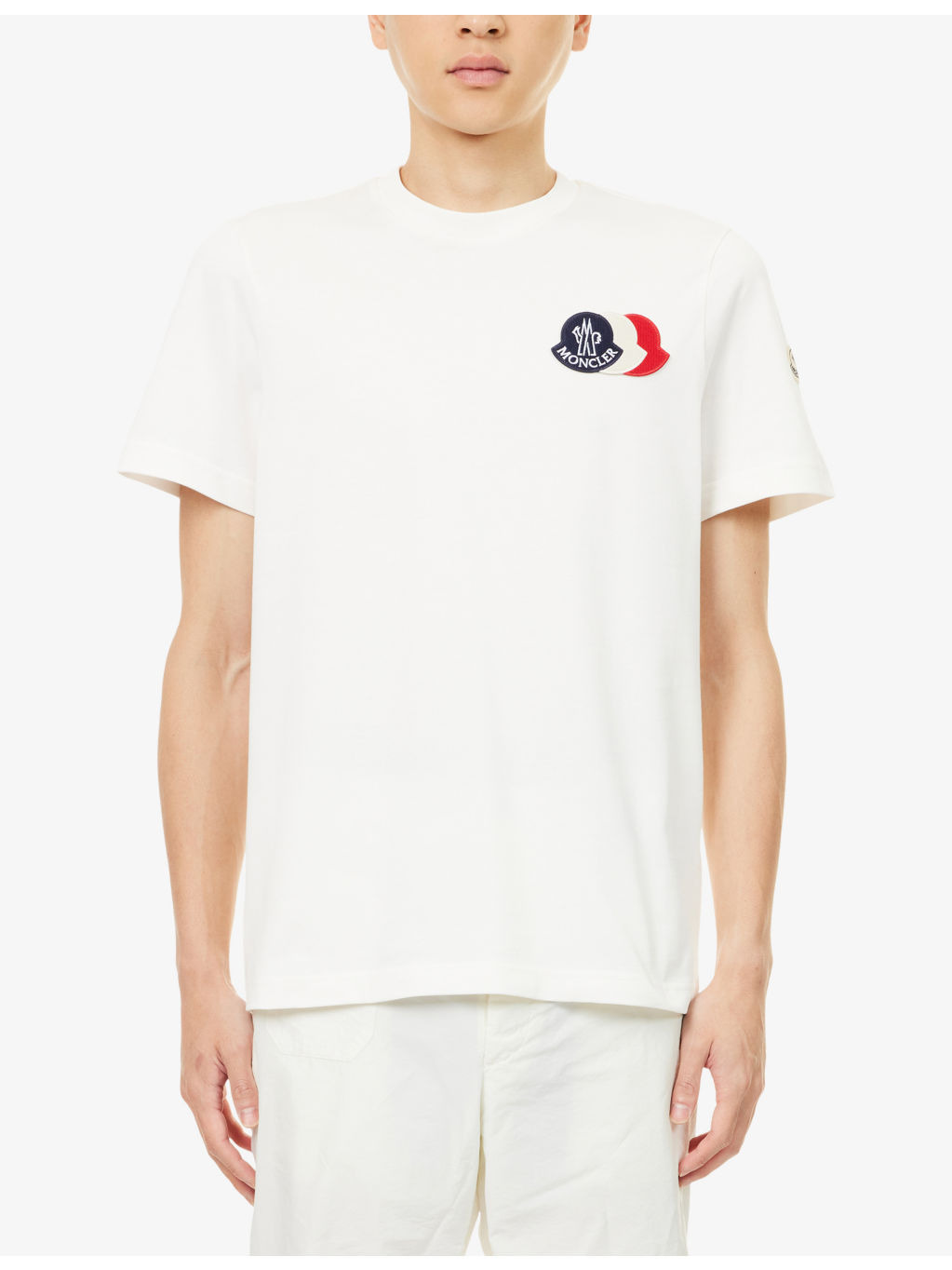Logo-Patch Crewneck Cotton T-Shirt - 3