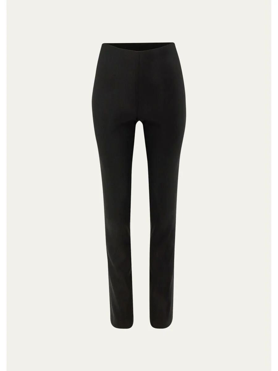 Wool Slim-Leg Ankle Cigarette Pants - 1