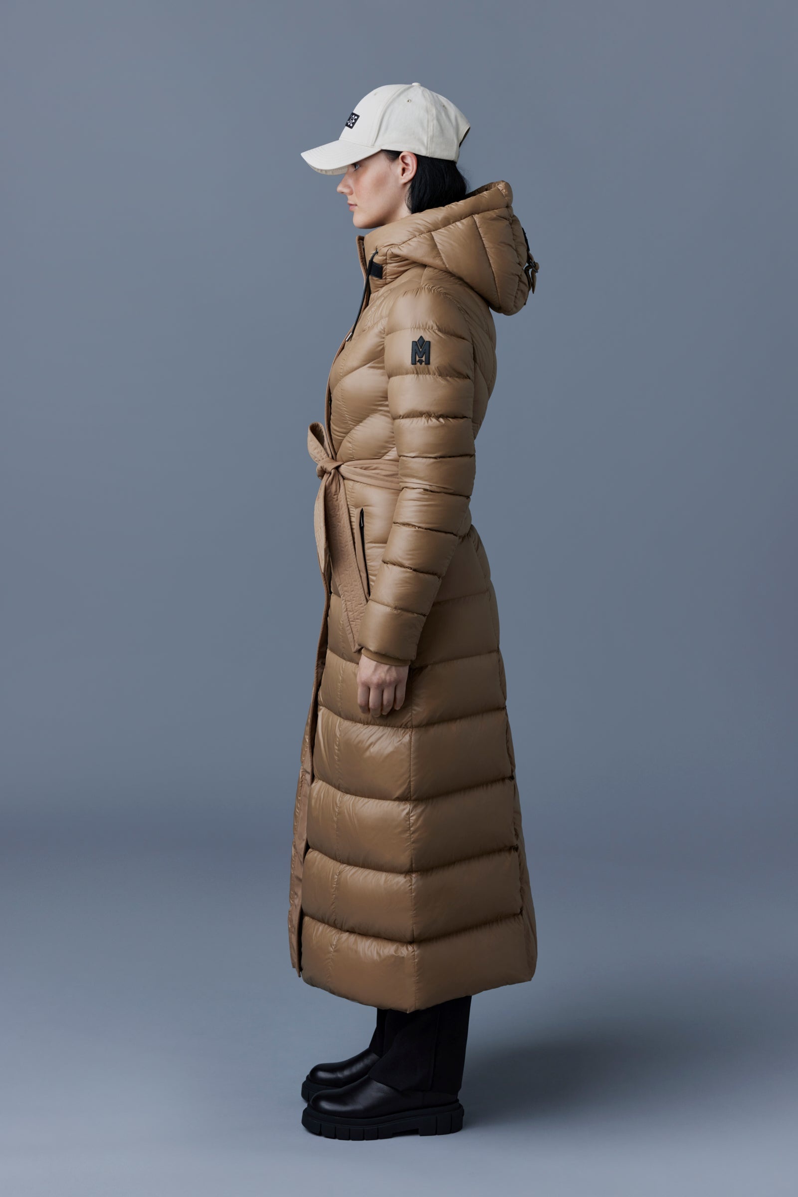 CALINA Lustrous down maxi coat - 3