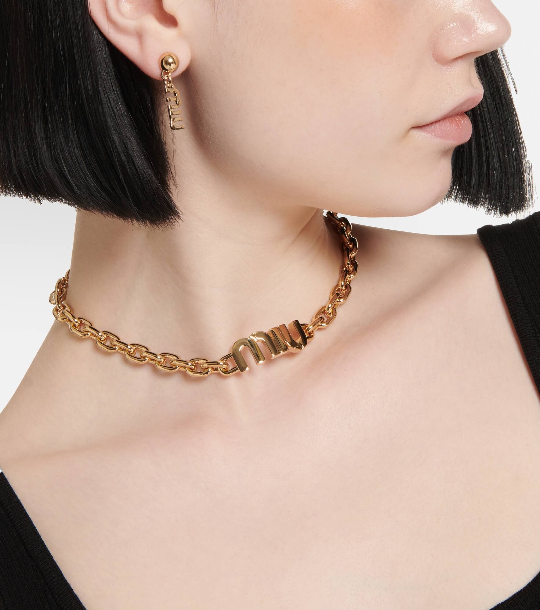 Logo drop earrings - 3