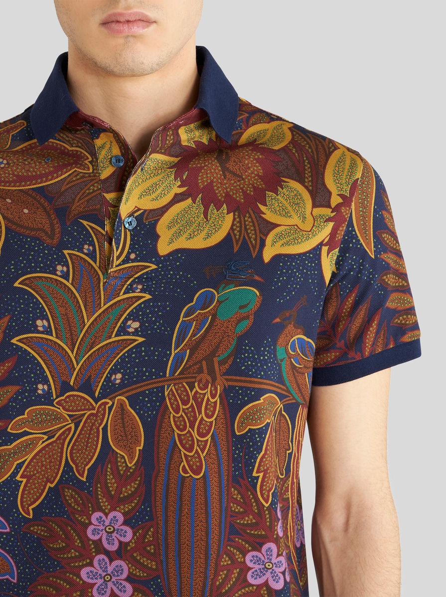 POLO SHIRT WITH PEACOCK PRINT - 3