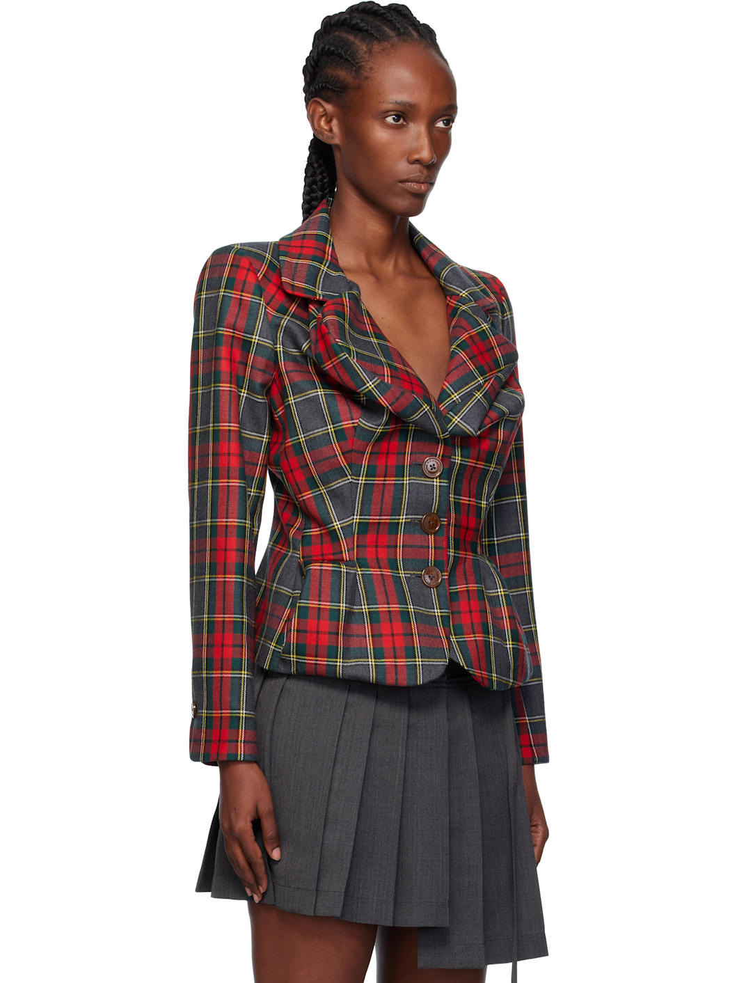 Red & Green Drunken Blazer - 2