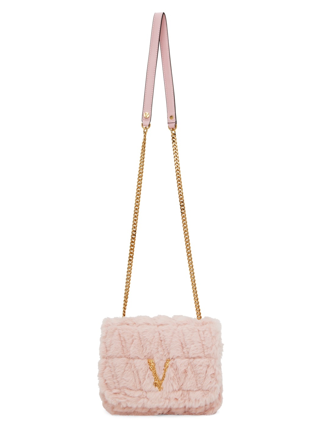 Pink Faux-Fur Virtus Bag - 4