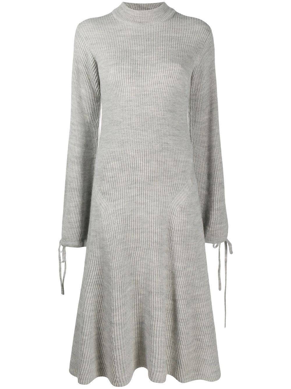 ribbed wool knit jumper dress - 1