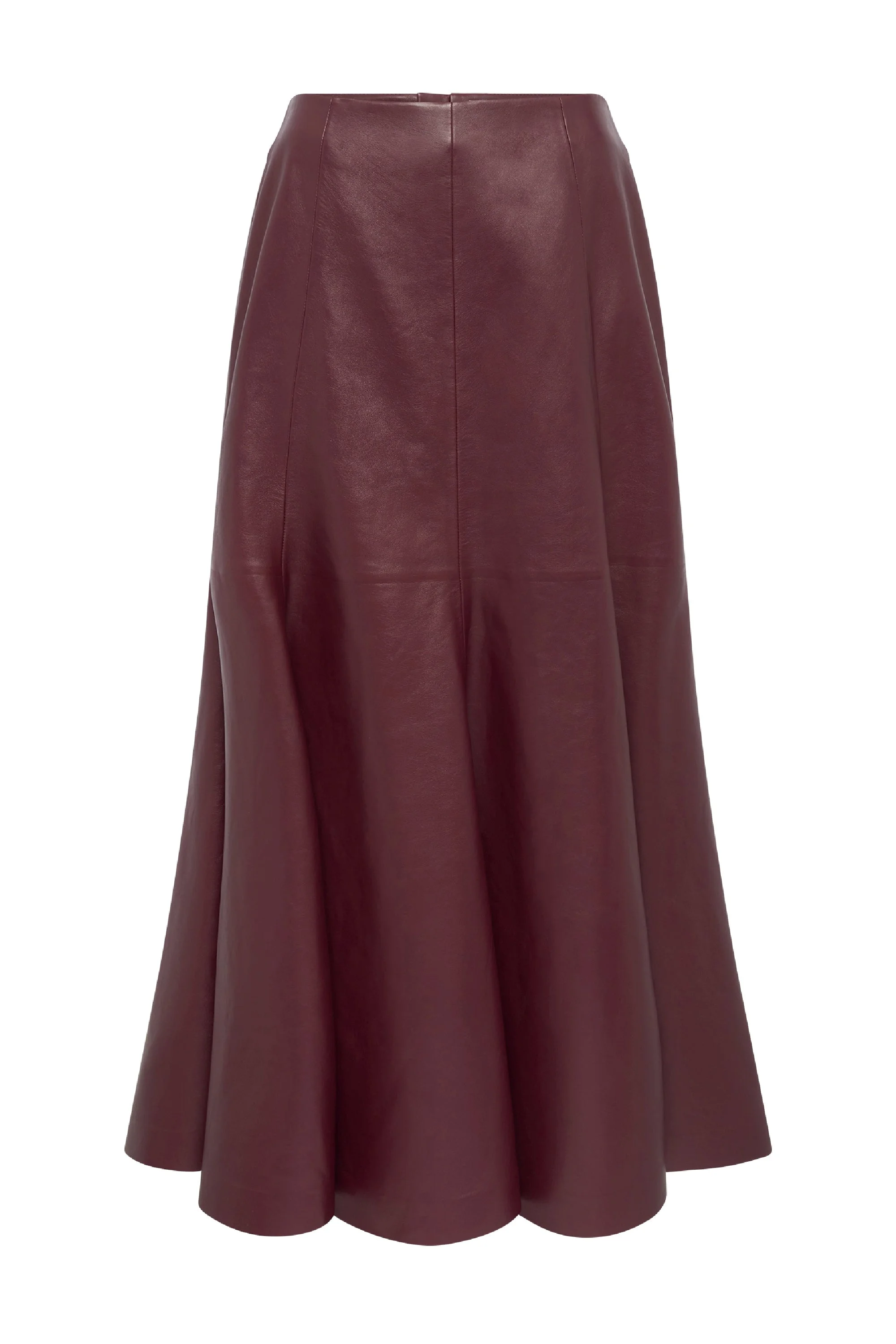 Amy Skirt in Bordeaux Soft Leather - 1