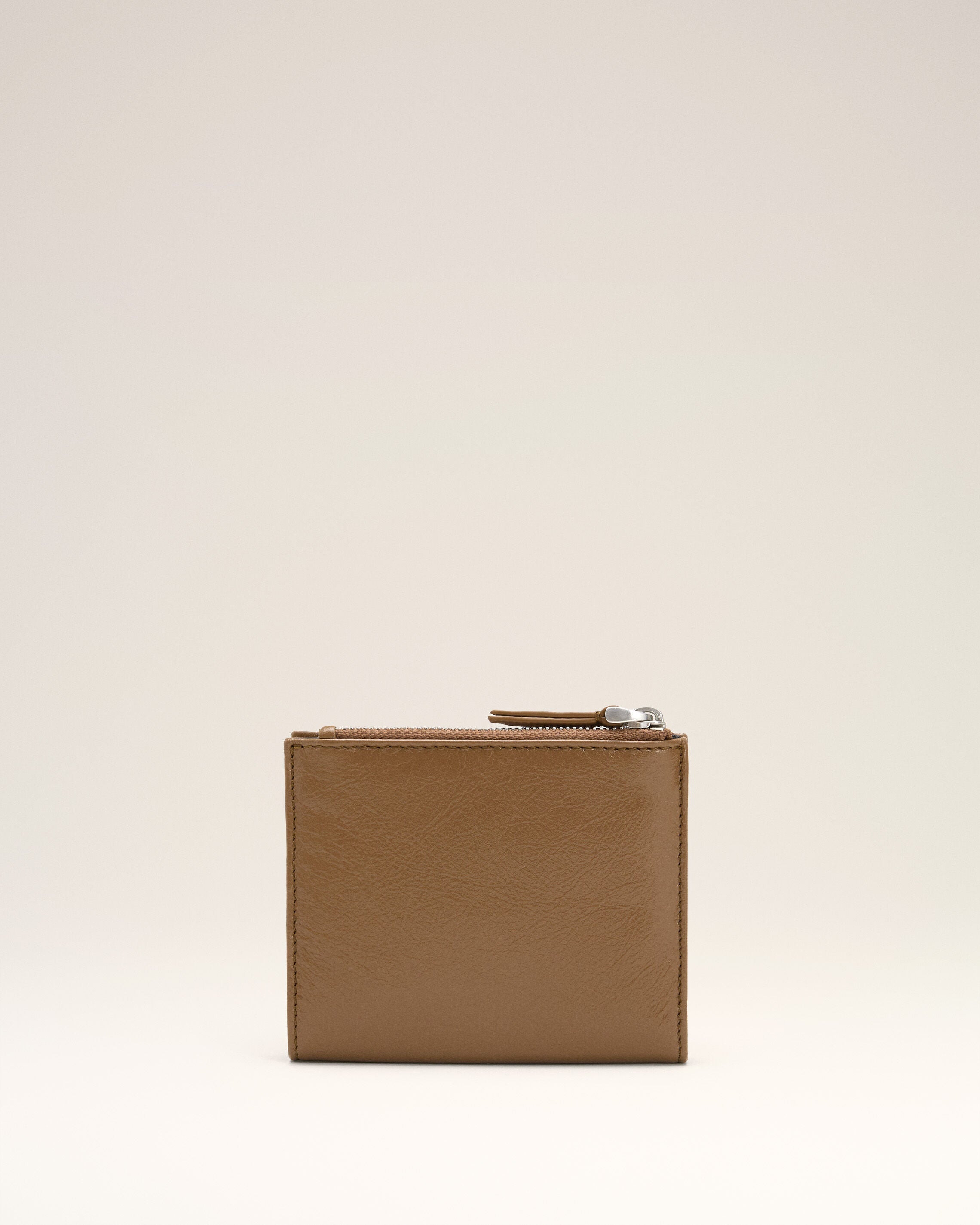 BROWN SMOOTH LEATHER VOULEZ VOUS FOLDED WALLET - 2