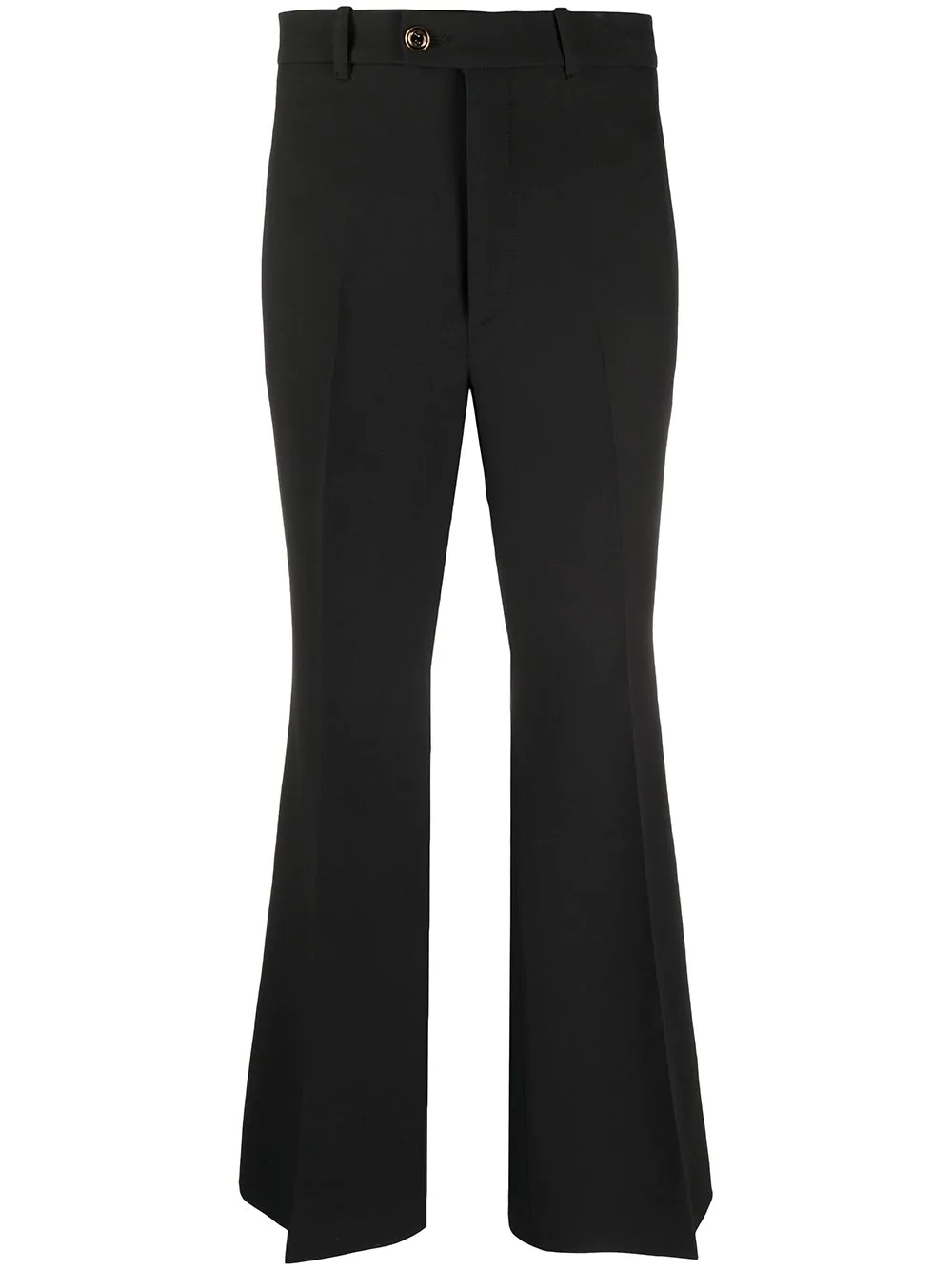 pressed-crease cropped tailored trousers - 1