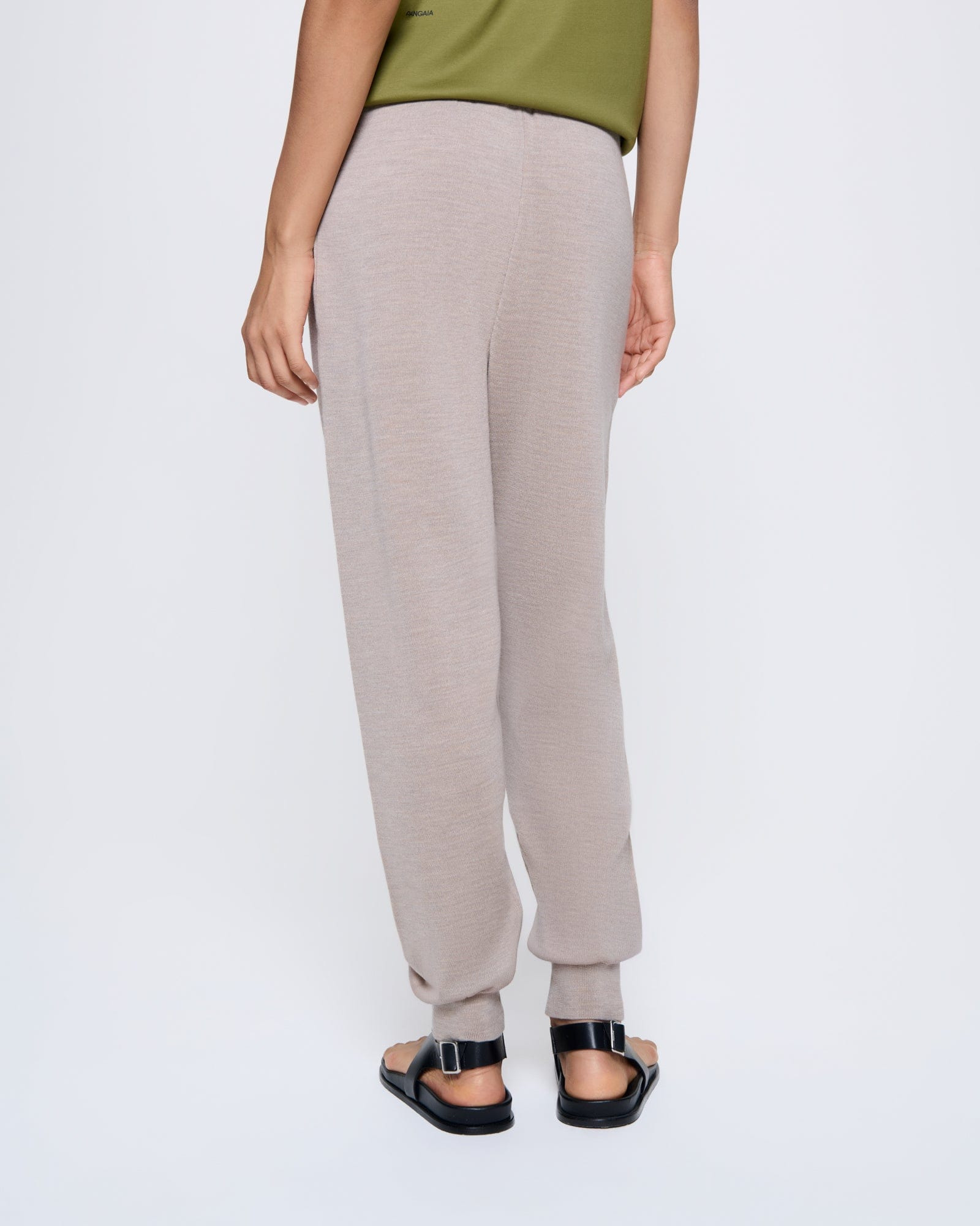 Womens DNA Regenerative Merino Wool Track Pants - Stone Marl - 4