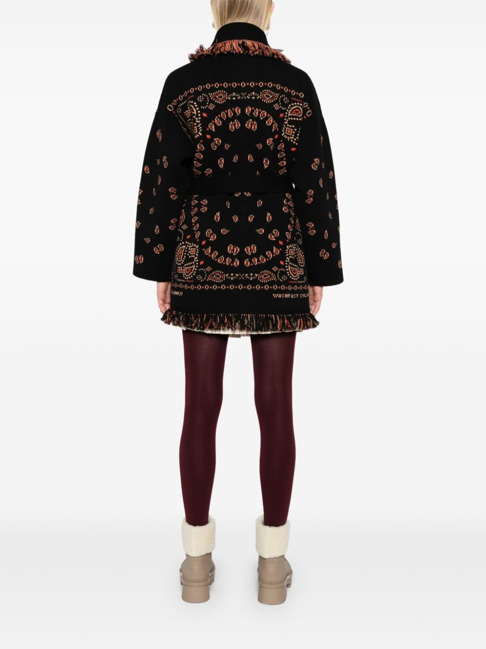 bandana-jacquard cardigan - 4