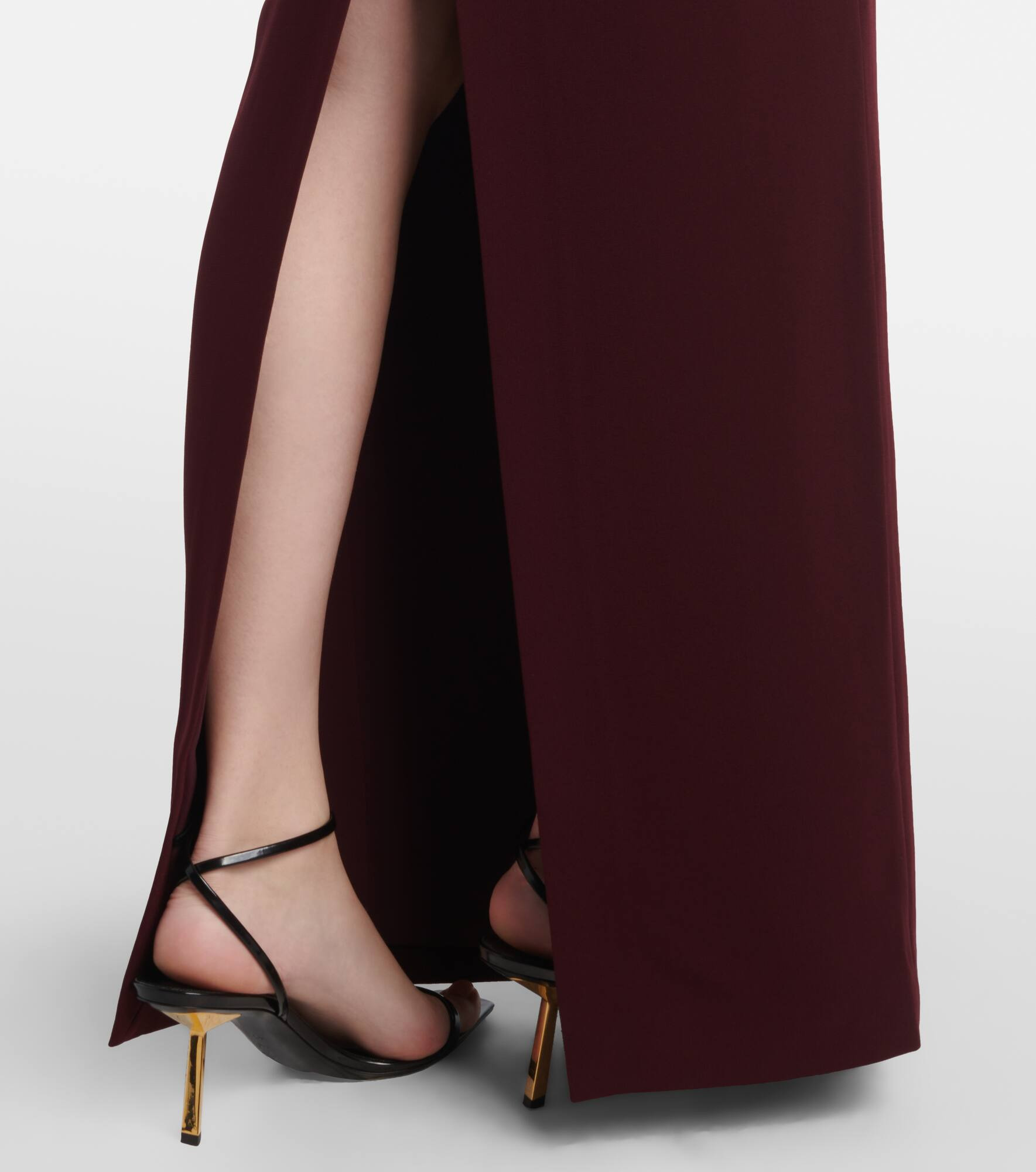 Draped embellished cady corset dress - 5