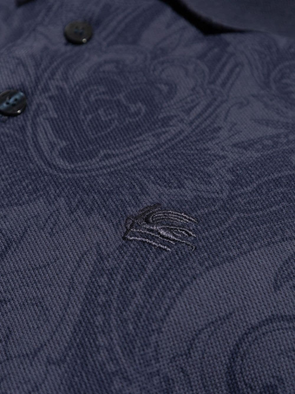 tonal paisley print polo shirt - 5