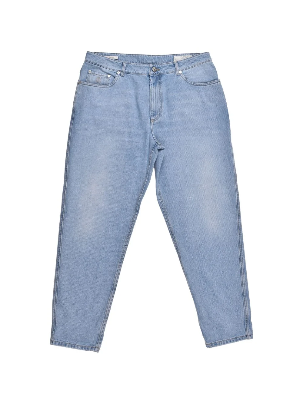 faded-effect tapered jeans - 1