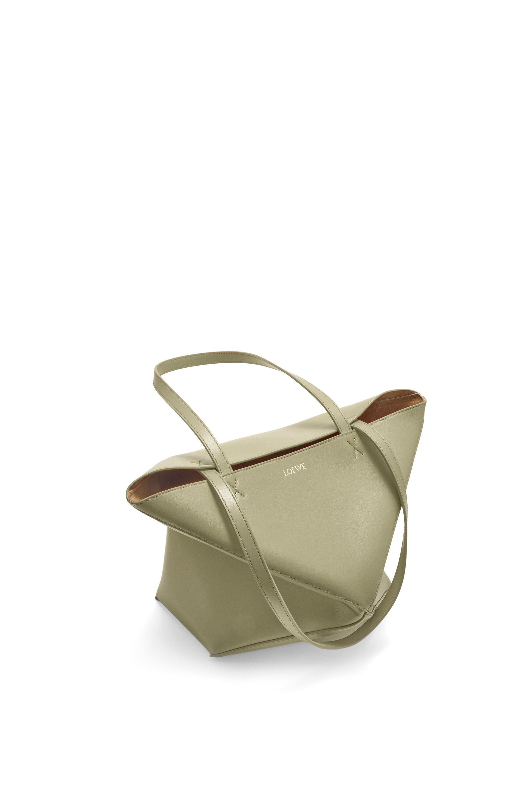 Medium Puzzle Fold tote in shiny calfskin - 5