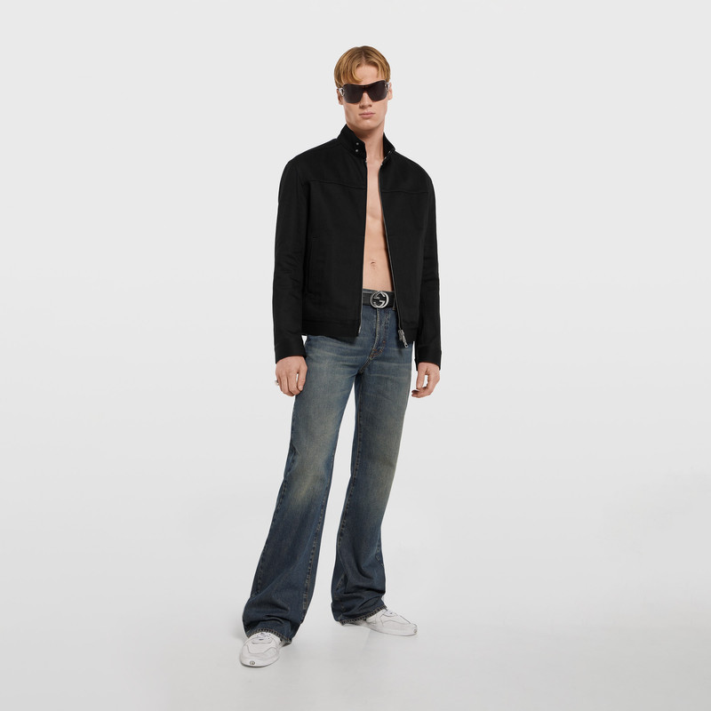 GUCCI Cotton denim jacket with Horsebit outlook