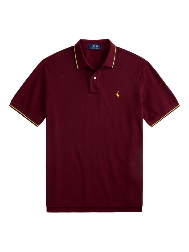 logo-embroidered polo shirt 1