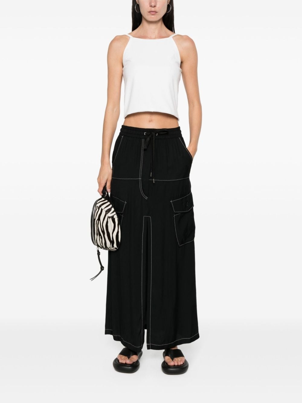 Gulp contrast-stitching midi skirt - 2