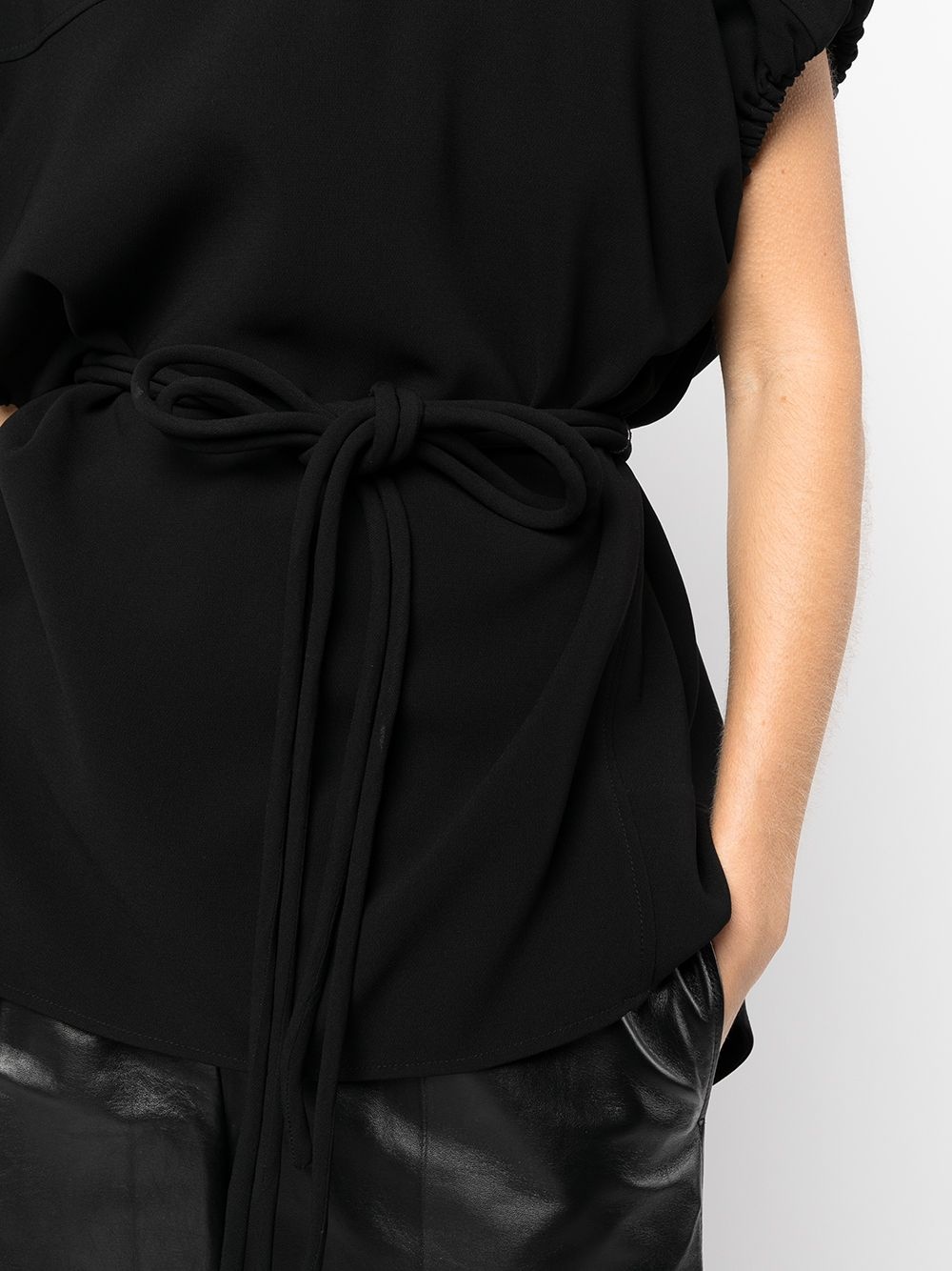 matte rounded-sleeve top - 5