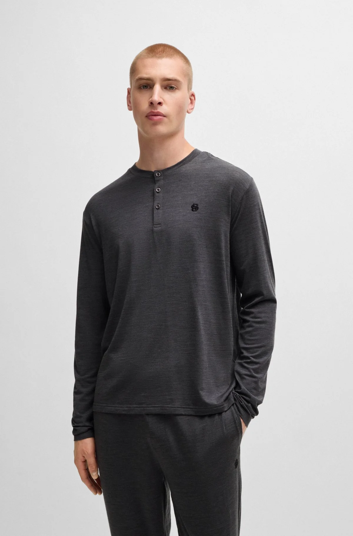 REGULAR-FIT PAJAMAS WITH EMBROIDERED DOUBLE B MONOGRAMS - 1