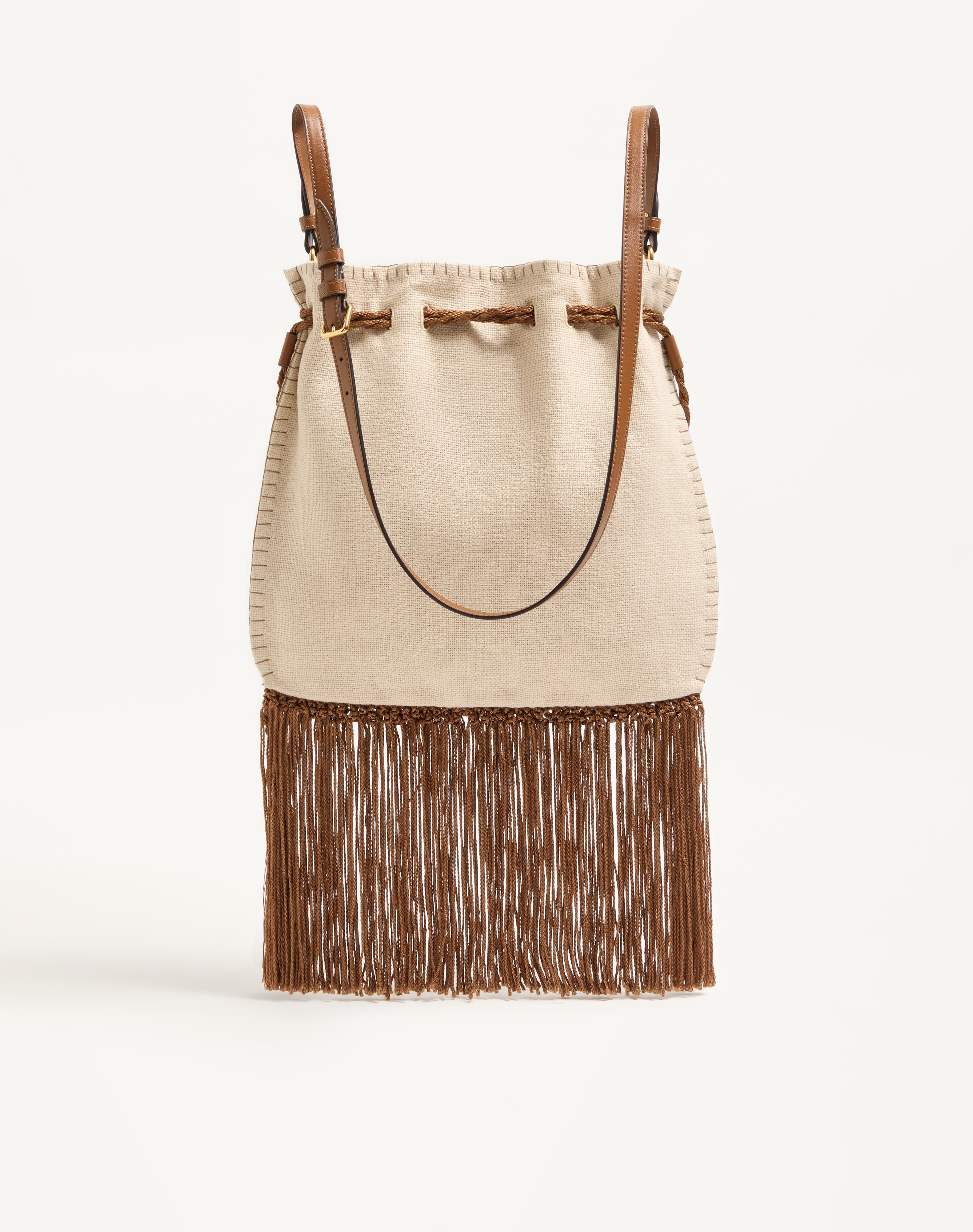 VALENTINO GARAVANI NELLCÔTE ALICE EMBROIDERED BAG WITH FRINGES - 5