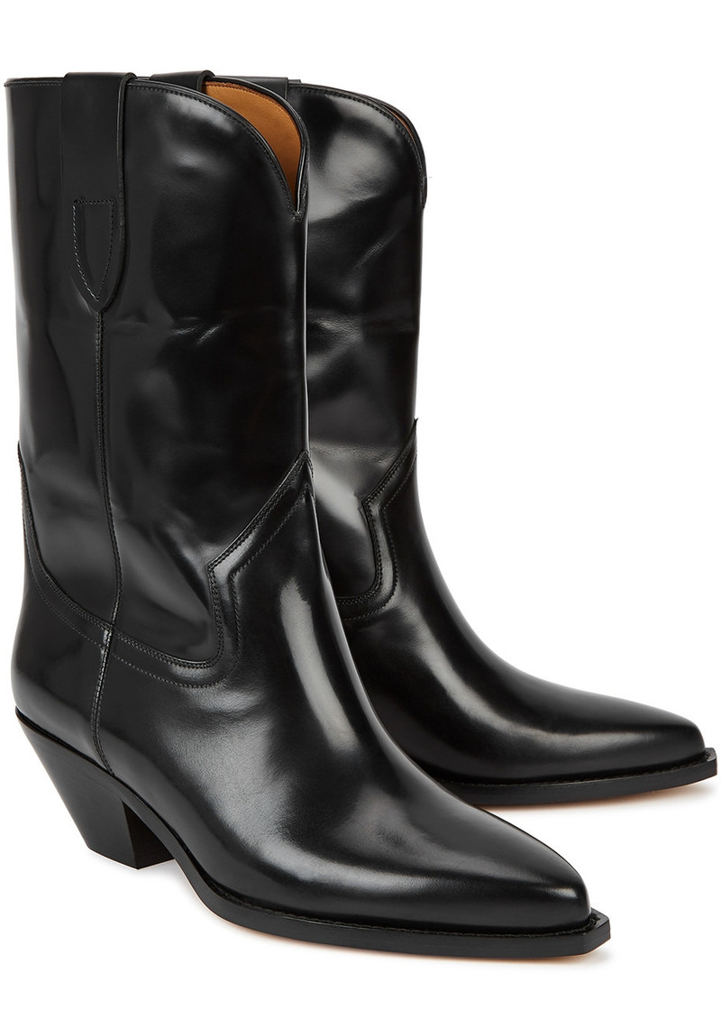 Isabel Marant Étoile Dahope 50 black leather ankle boots outlook