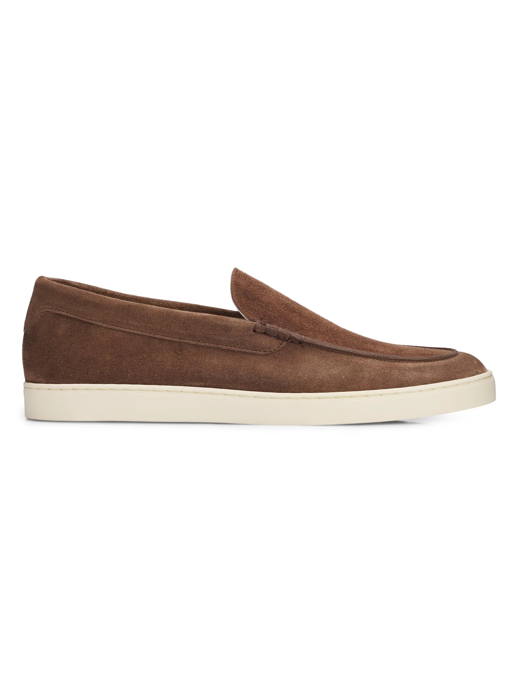 Men's Herringbone Suede Loafers - Brown - 1