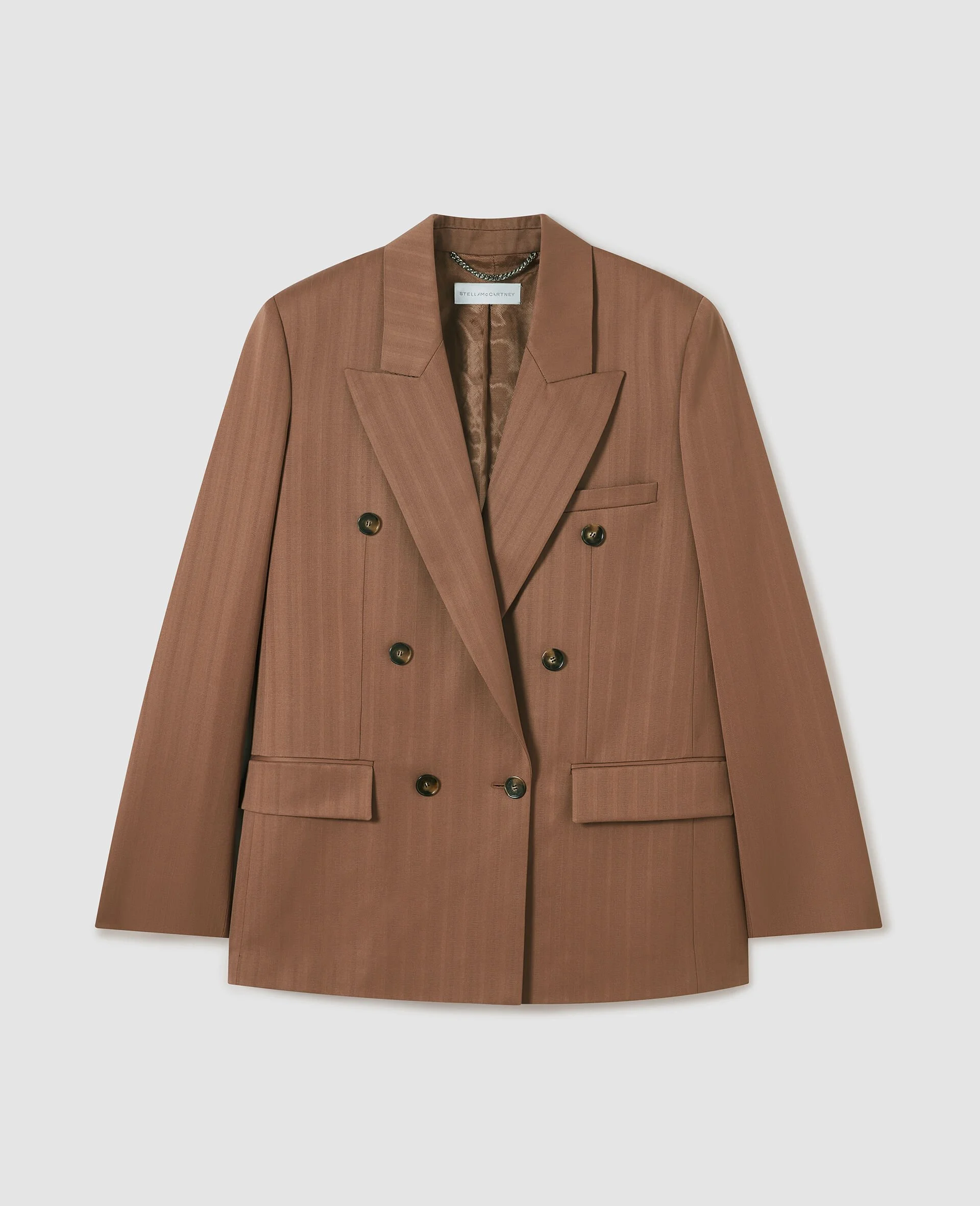 Oversized Pinstripe Double-Breasted Blazer - 1
