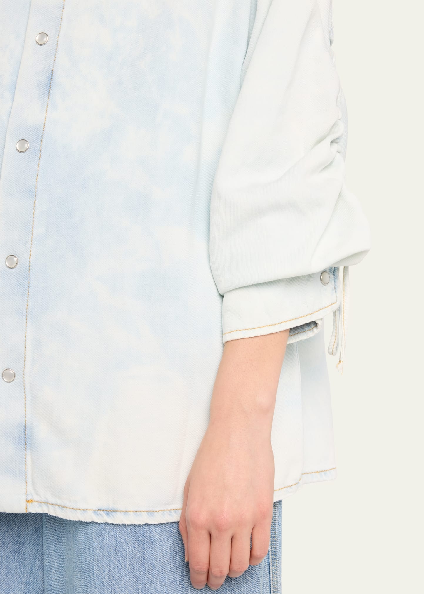 Keanu Ruched Denim Shirt - 5