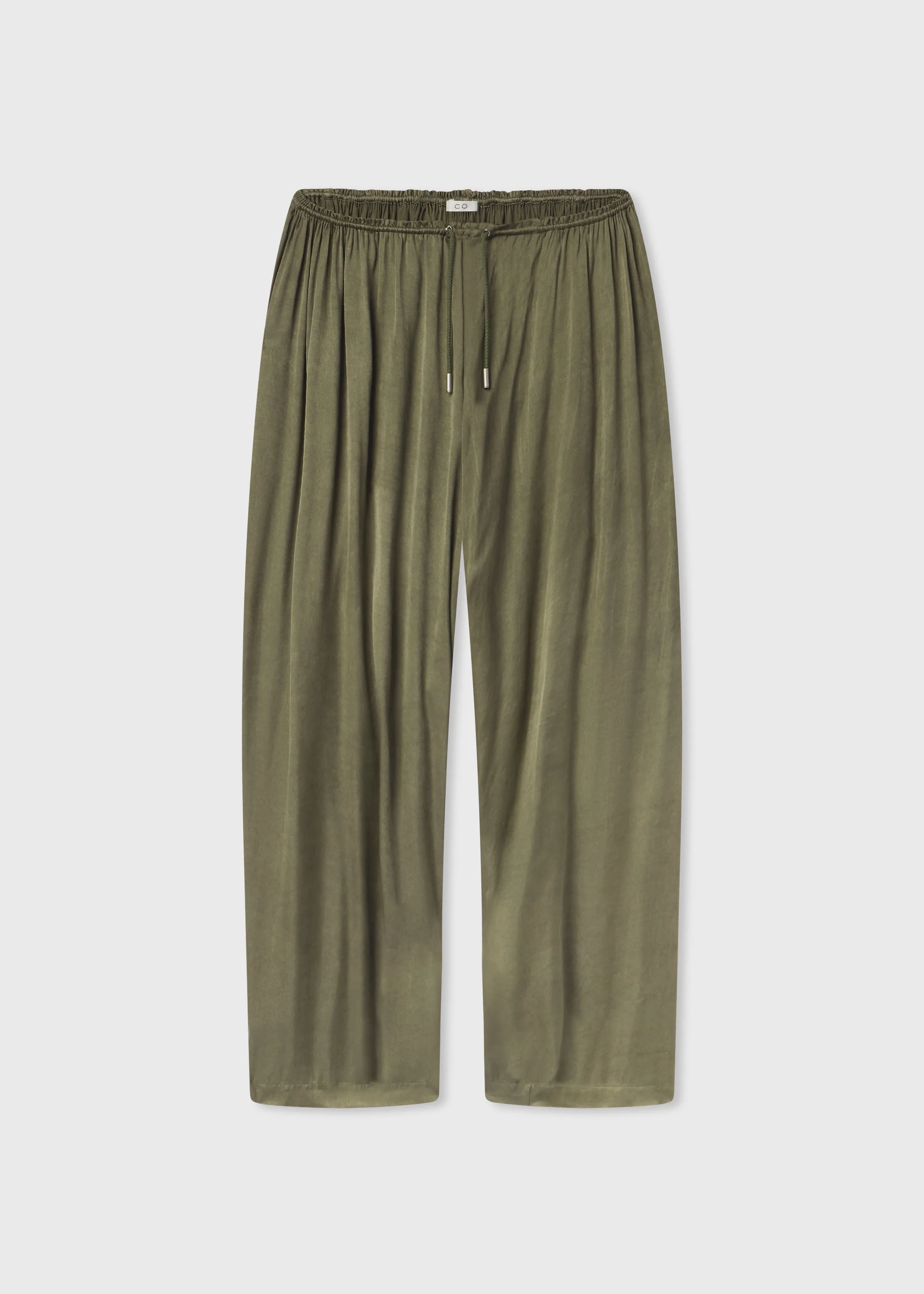 Elasticated Waist Gathered Pant in Viscose - 1